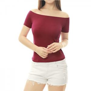  Off The Shoulder Cute Clothing T Shirt For Women Manufactures