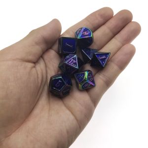 Multi Function Polyhedron Dice Set Sturdy 7 Pcs Size 12cm RPG Dice Set Zinc