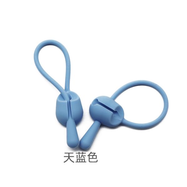 Silicone Solid Wire Bundler Buckle Desktop Strap-On Headphone Data Cable Organizer Stretch Silicone Rope Cable Ties Product