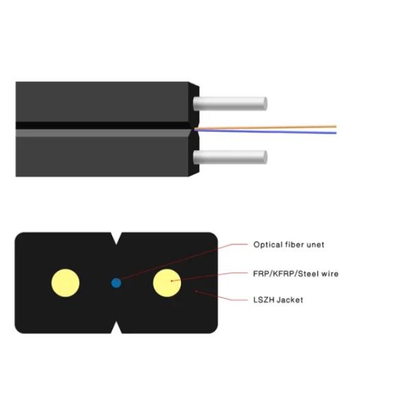 G652D G657A LSZH FTTH Fiber Optic Drop Cable