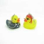 Lovely Pirate Baby Bath Mini Duck Keychains With LED Night Light Design