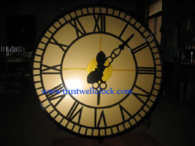 Quality analog wall clocks with night lights illumination backlit and Westminster chime for sale
