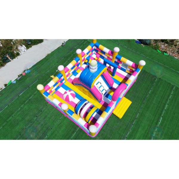 Custom Inflatable Bounce House Slide Combo Kids Fun Park Inflatable Castle Cartoon Theme Playground Party Castle Rental Event Play Structure