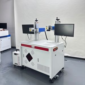  Industrial-grade Dual-head Laser Marking Machine for 3C Electronics with Synchronous and Asynchronous Marking Manufactures