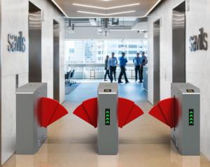  Controlled Access Flap Barrier Access Control System Electronic Turnstile Gates Manufactures