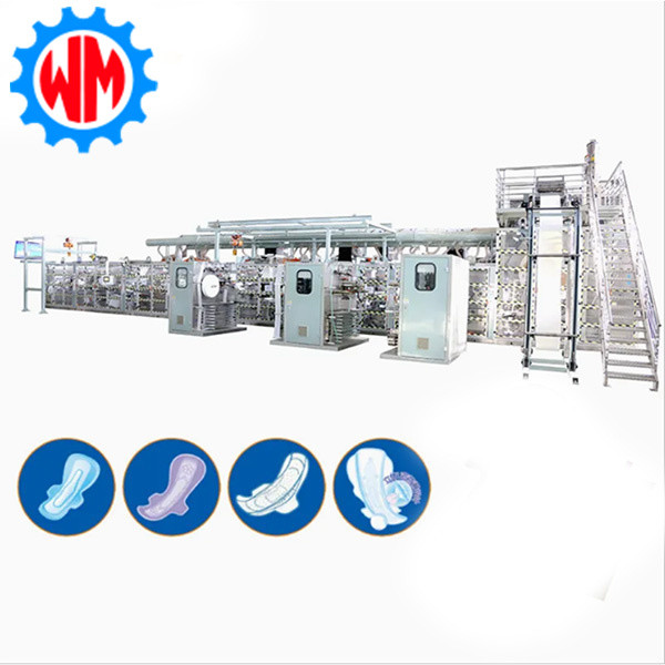 Quality Full Servo Baby Diaper Production Line Intelligent PLC Control Womeng New Model for sale