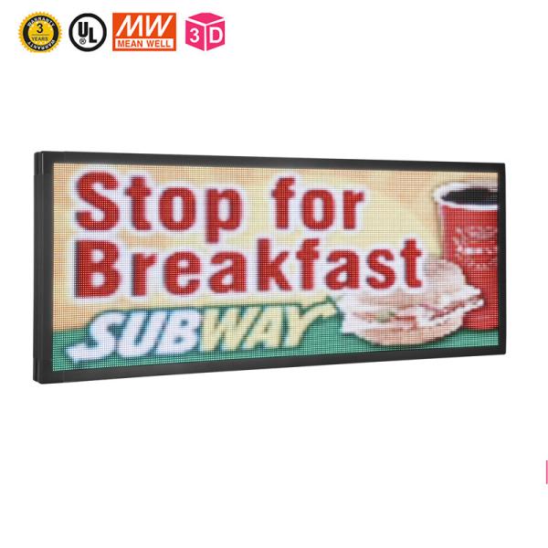 IP20 Waterproof Programmable Scrolling LED Signs , 5mm LED Scrolling Message