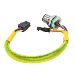 CuZn TPU M12 Panel Mount Connector IP68 M12 Series Connector With Wire Terminal