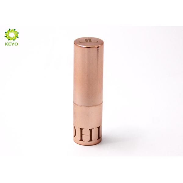 Empty Round Plastic Lipstick Containers Rose Gold Packaging Containers For Cosmetics