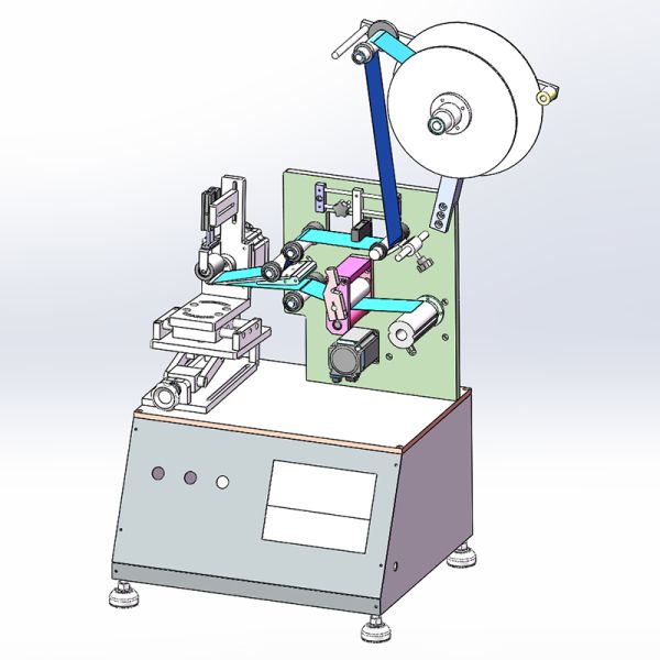 High Quality Semi Automatic Desktop Tapered Labeling Machine Coffee Juice Snack Conical Cups Label Applicator Machine