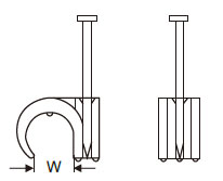 Wire Fastener Circle Cable Clips Square White Clamp Holder Fasten Wall Insert Cord Fixer Tower
