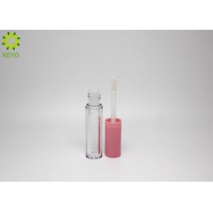 Custom Empty Lipgloss Containers Transparent Round Shape With Brush