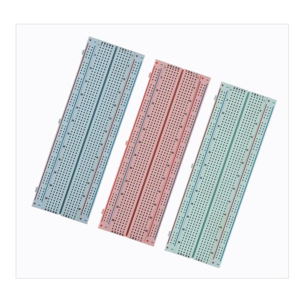 830 Point Full Size Green Breadboard for prototyping to Develop DIY with blue