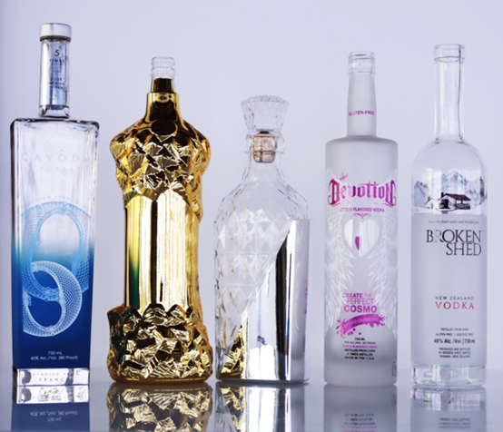 Bourbon XO Round Shape Glass Bottle