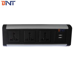 BNT Movable type on desk socket supply with bracket clamp on table edge for