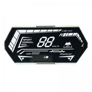 China VATN Alphanumeric Segment LCD Display For Speedometer Odometer Meter Front Screen on sale