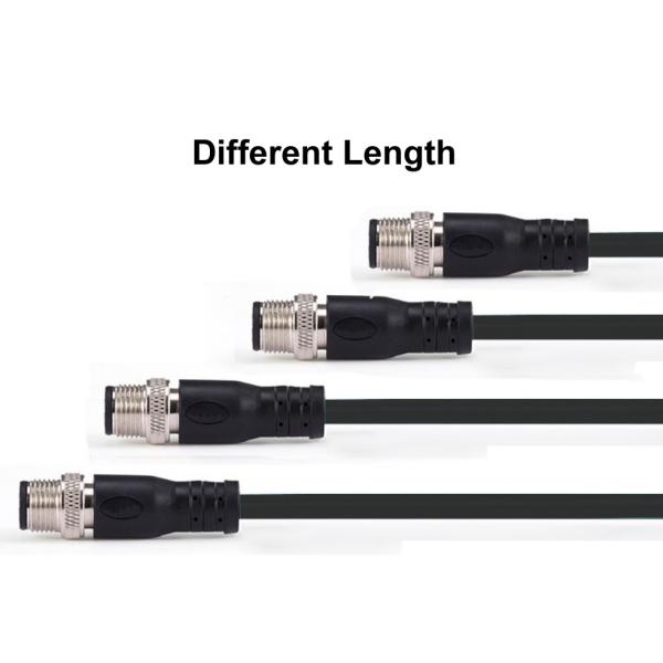 M8 a Code 4pin Waterproof IP67 Aviation Socket Connector shielded Electrical Cable Sensor 26 AWG 1 2 3 M PVC PUR