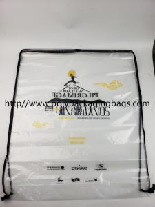  Drawstring Frosted Recycled Plastic Backpack Eco - Friendly Water Proof Manufactures