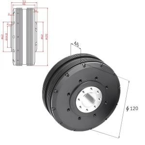 Faradyi New 24V Brushless DC Servo Motor with Slip Ring and Encoder for Robot