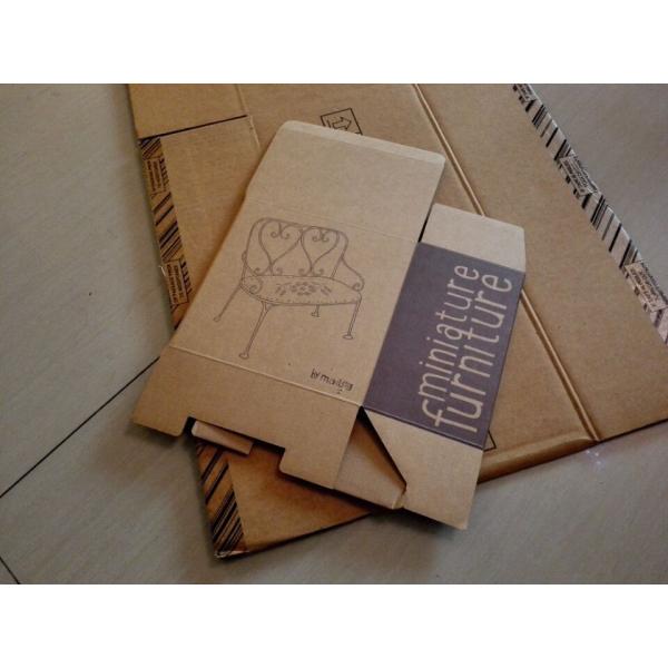 Customized flat packed packaging box corrugated cardboard paper box for miniature funiture