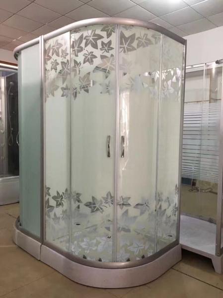 Quality Simple Maple Leaf Shower Cabin With Tray , Bathroom Shower Cubicles for sale