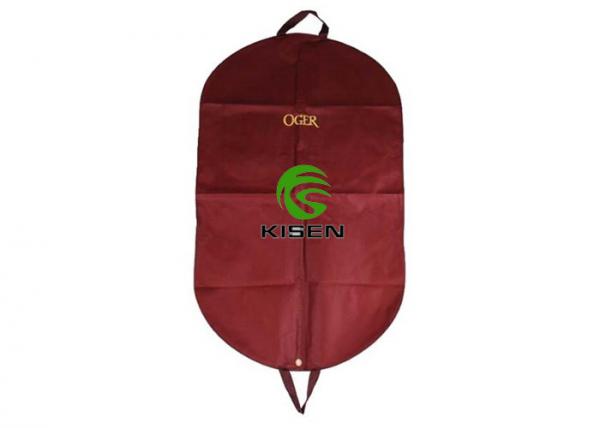 Quality Foldable Non Woven Suit Bag , Portable Mens Hanging Garment Bag Custom Logo for sale