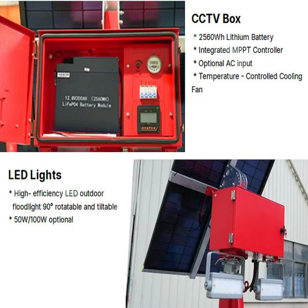 Easy Relocation Solar Light Tower Reliable Lightingsolution Accident Scenes Mobile Lighting Towers