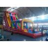 Outdoor Commercial Inflatable Slide , Three Lanes Inflatable Slide For Kids And Adults for sale