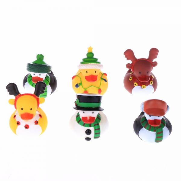 Quality Floating Christmas Miniature Rubber Ducks Ornament Eco - Friendly PVC Toy for sale