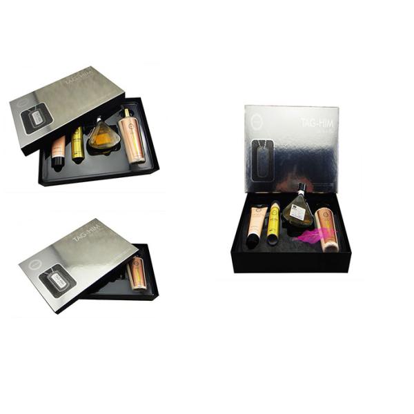 Recyclable Lid And Base Boxes Silver Foil For Face Cleaner Packing