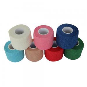  Cotton Self-Adherent Cohesive Elastic Bandage Flexible Wrap Tape Manufactures
