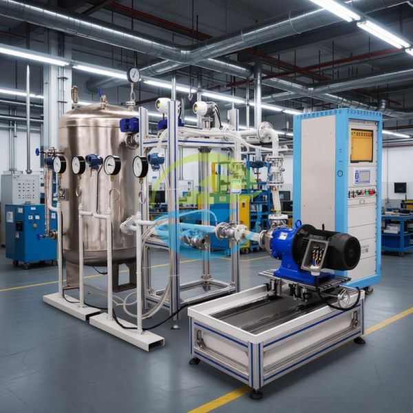 Intelligent Pump Performance Testing Equipment showing the complete testing setup with control panel and hydraulic components