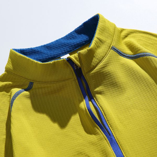 Custom OEM ODM Half Zip Stand Collar Thermal Pullover, Constant Temperature Warm Outdoor Color Block Fleece Top, Custom Logo & Fabric Supported