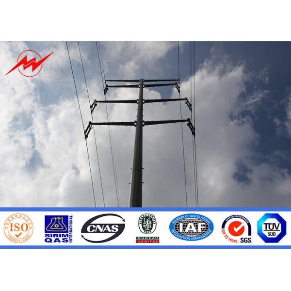 Quality 8m 5KN Steel Power Pole For Electrical Power Distribution Poles With Galvanization Type for sale