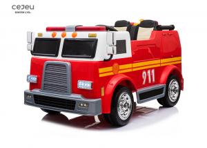  2 SeatS 3km/Hr Kids Ride On Toy Car 37 Months Ride On Fire Truck 12v Lights Manufactures