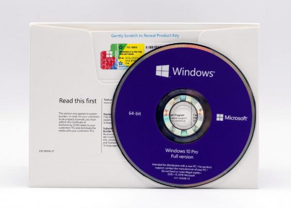 Quality Life Time Warranty OEM Key Windows 10 Pro , Windows 10 Professional 64 Bit Dvd for sale
