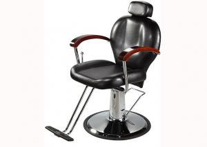 China WT-3201 Black Professional Hair Styling Chair chrome armrest with wood for beauty hair salon on sale