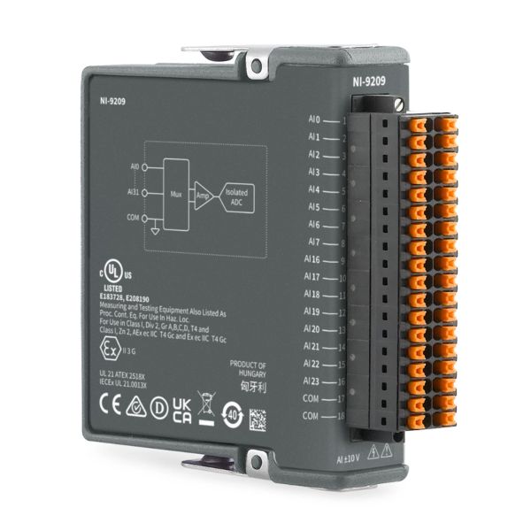 Quality National Instruments NI-9209 C Series Voltage Input Module with 60 VDC and 250 Vrms Isolation for CompactRIO and CompactDAQ Platforms for sale