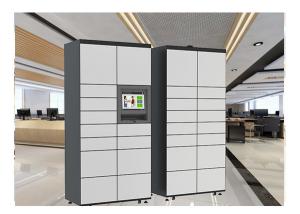  UVC Sterilize Grey Intelligent Logistic Parcel Locker Locations With Advertising Screen Manufactures