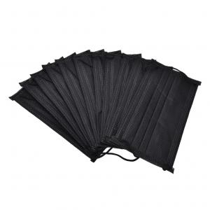 China Disposable Black Earloop Mask / Disposable Black Surgical Mask For Building Site on sale