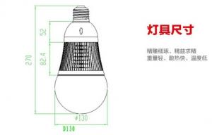  IP20 40W B130 E27 / E40 LED Light Bulb with Fin aluminum heat sink for Home Manufactures