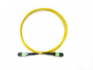 China Polarity B 12 Fiber Optic MTP MPO APC Female to Male Patch Cord Truck Cable Assembly on sale