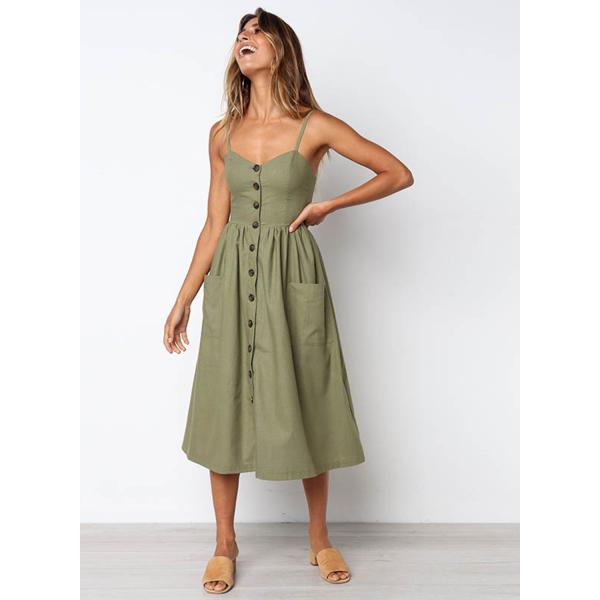 Fashion A-Line Dresses With Spaghetti Strap