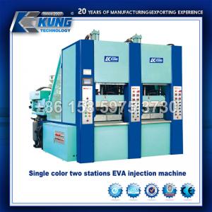  Single Color 2 Stations EVA Injection Machine , Practical Slipper Moulding Machine Manufactures