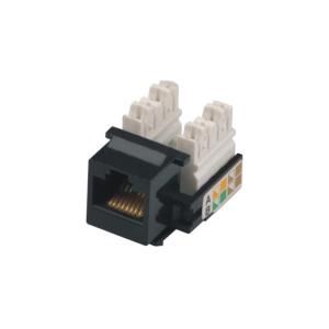 Black Surface RJ45 8P8C Socket Cat5e Network Keystone Jack for Blank Lan Patch