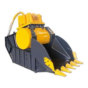  Construction Loader Fine Screening Bucket Limestone Concrete Quarry Stone Jaw Crusher Bucket Manufactures