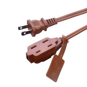 18AWG ETL Pararell Wire AC Power Cord with Switch and Socket Extension Cord