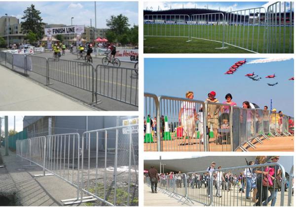 Height 1.0m Crowd Control Fencing Aging Resistance For Construction Sites