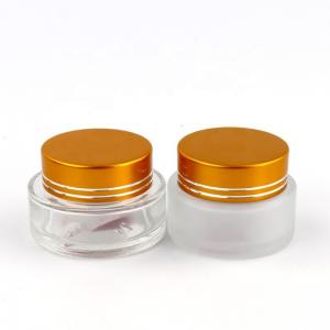  Airless Glass Beauty Cream Jars Aluminium / Plastic Cap 25-65mm Height Manufactures