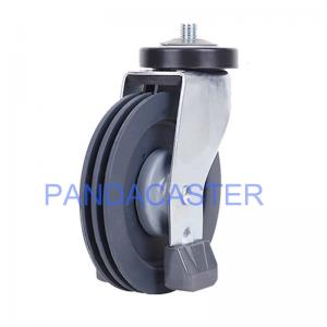 China Gray Shopping Cart Casters 125mm 5 Inch Threaded Stem Casters on sale